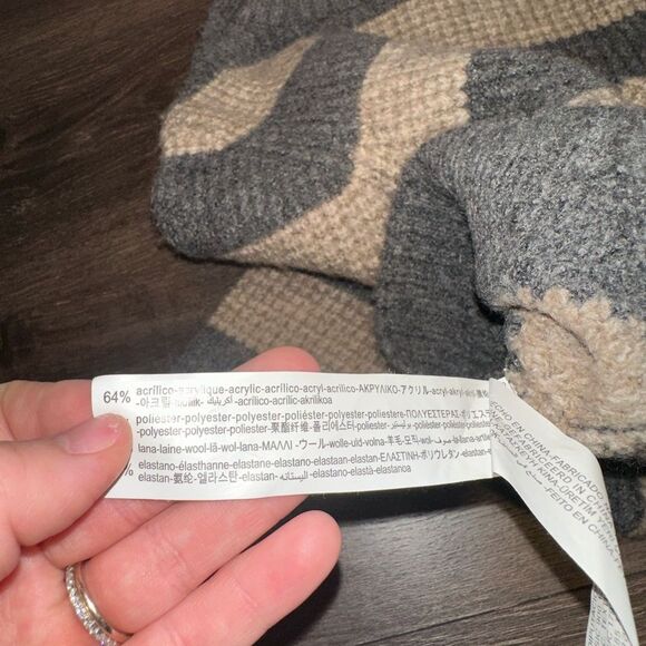 Zara (4-5 years) Grey/Tan Striped Turtleneck Knit Sweater - Picture 7 of 7
